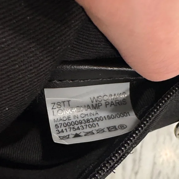 Longchamp Black Mini Top-Handle Bag with Star Embroidery - Picture 6 of 6